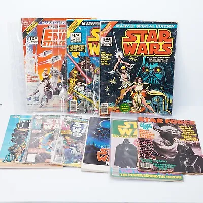 Buy 10 Star Wars Magazines Posters Comics Marvel Special Edition Vintage 70s & 80s • 72£