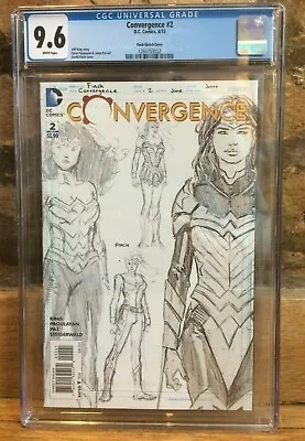 Buy Convergence #2 David Finch Wonder Woman 1:100 Sketch Variant CGC 9.6 1260753022 • 150£