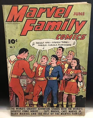 Buy Marvel Family #2 Comic Fawcett Comics  Golden Age Shazam Missing Pages Rare • 150.67£