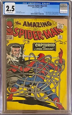 Buy Amazing Spider-Man #25 - 1965 - Key - First Cameo Of Mary Jane - CGC 2.5 • 130£