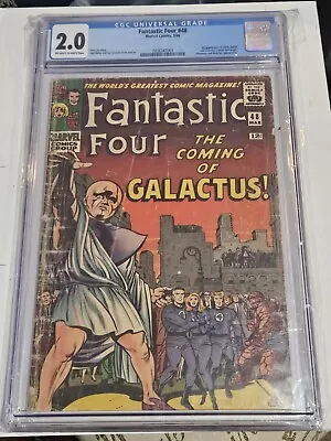 Buy Fantastic Four #48 CGC 2.0 (OW/W) GD 1st App. Of Silver Surfer & Galactus 1966 • 906.69£