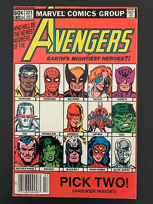 Buy Avengers #221 *solid!* (marvel, 1982) She-hulk Joins!  Newsstand!  Lots Of Pics • 7.96£