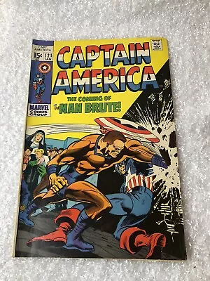Buy Vtg 1970 CAPTAIN AMERICA #121 The Coming Of The Man Brute! Marvel Comics • 15.99£
