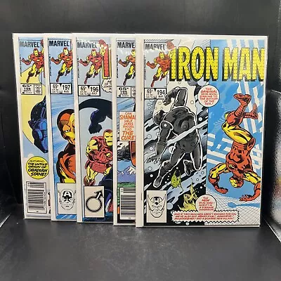 Buy IRON MAN Lot Of 5 Issue #’s 194 195 196 197 & 198  Marvel (B58)(24) • 15.98£