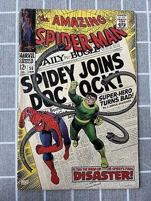 Buy The Amazing Spider-Man #56 Doc Ock 1st App Capt George Stacy Marvel 1968 • 76.41£