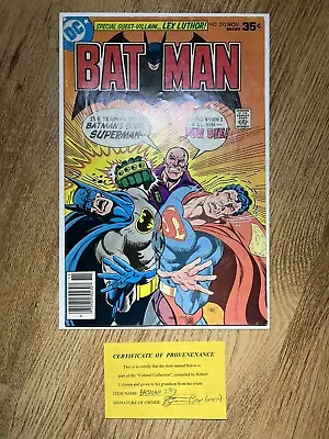 Buy Batman #293 (1977) Part Of The “Colonel Collection” With COA, D.C. Comics FN- • 15£