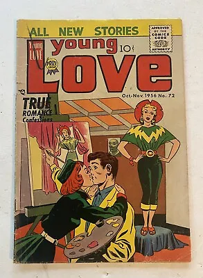 Buy YOUNG LOVE #72 (Vol 7 #3) PRIZE Simon & Kirby GOOD GIRL ART 1956 Rare Issue !! • 19.75£