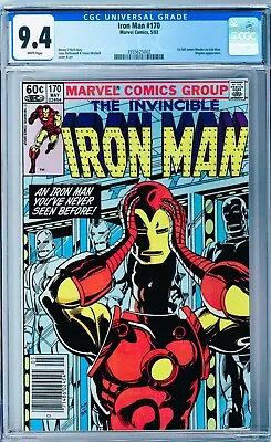 Buy Iron Man #170 CGC 9.4 (May 1983, Marvel) 1st Full James Rhodes Iron Man, Magma • 93.30£