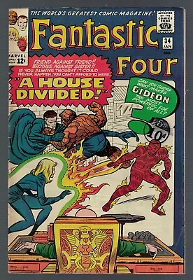 Buy Marvel Comics Fantastic Four 34 7.0 FN+ 1965  A House Divided  Gideon • 99.99£