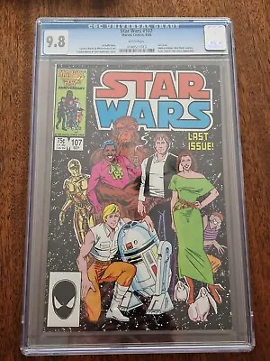 Buy Star Wars #107 ✨️CGC 9.8 WHITE PAGES ✨️ Last Issue! Marvel Comics 1986 • 500£