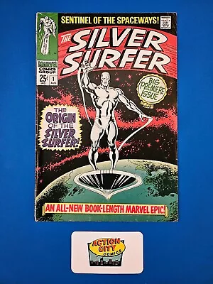 Buy Silver Surfer #1 1968 Marvel Comics Key Origin Story - VG - Small Tear On Back • 395.30£