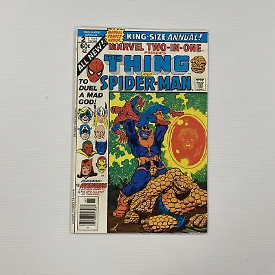 Buy Marvel Two In One King Size Annual #2 1977 VF  Death Of Thanos Cent Copy • 90£