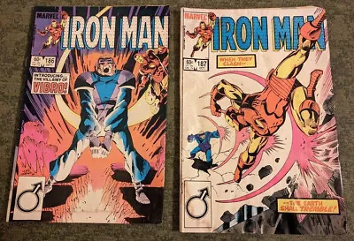 Buy Iron Man #186 And #187 - Original 1st Printing - Comic Book Lot - 1984 • 7.99£