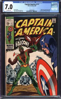 Buy Captain America #117 Cgc 7.0 Ow Pages // 1st Appearance Of Falcon + Redwing • 355.77£