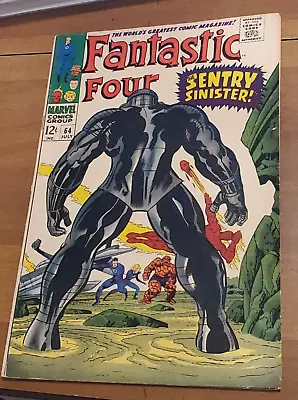 Buy Fantastic Four #64 (1967) 1st Mention Kree 1st App Kree Sentry Need To Pay Rent • 79.95£