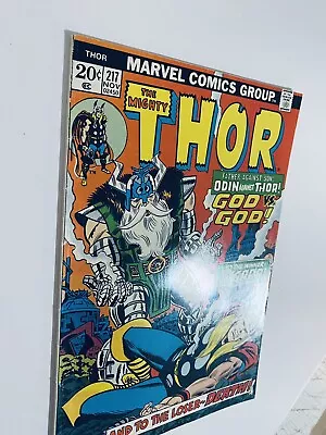 Buy Thor #217 (1973) 1st APP Of Krista (Valkyrie); Odin Vs Thor; Bronze Age BEAUTY • 11.08£
