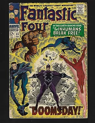 Buy Fantastic Four #59 VG Kirby Doctor Doom Silver Surfer Inhumans Wyatt Wingfoot • 19.77£