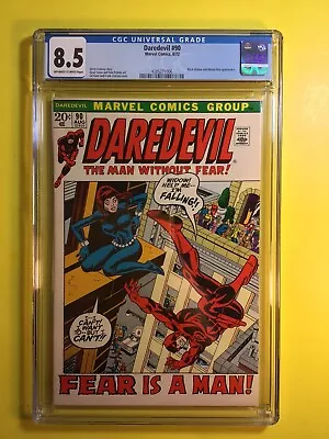 Buy Daredevil #90 Black Widow And Mister Fear Appearance CGC 8.5 Marvel 1972. • 79.17£