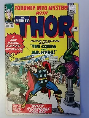 Buy Thor Journey Into Mystery #105 Vg (4.0) June 1964 Marvel Comics ** • 49.99£