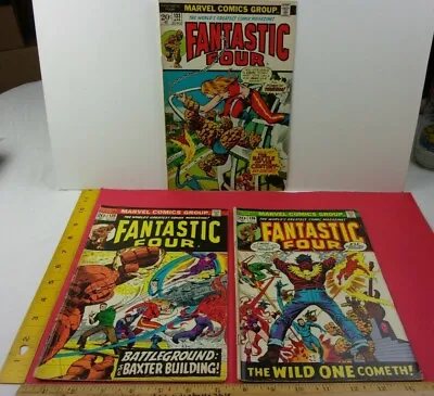 Buy Fantastic Four 130 133 136 Comic Book Lot VG-F 1970s Thing Vs Thundra R Fradon • 24.09£