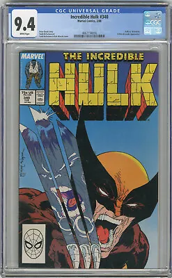 Buy 1988 Incredible Hulk 340 CGC 9.4 White Pages • 237.18£