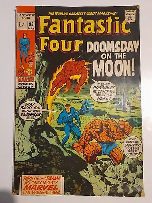 Buy Fantastic Four #98 May 1970 Good- 1.8 1st App Kree Sentry 9168 • 4.99£