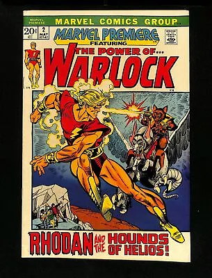Buy Marvel Premiere #2 NM 9.4 Power Of Warlock! The Hounds Of Helios! Marvel 1972 • 57.10£