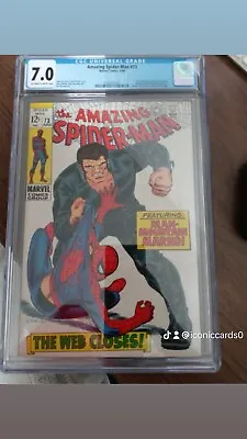 Buy AMAZING SPIDER-MAN #73 🌟 CGC 7.0 🌟 1st App Of SILVERMANE! 1969 Marvel Comic • 126.69£