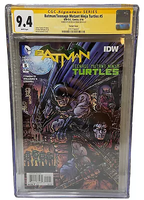 Buy Batman Teenage Mutant Ninja Turtles #5 Cgc Ss 9.4 Nm 1:50 Kevin Eastman Sig! • 74.29£