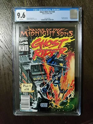 Buy GHOST RIDER #V2 #28  CGC 9.6, Newsstand, WP-1st App Of The Midnight Sons  • 66.15£