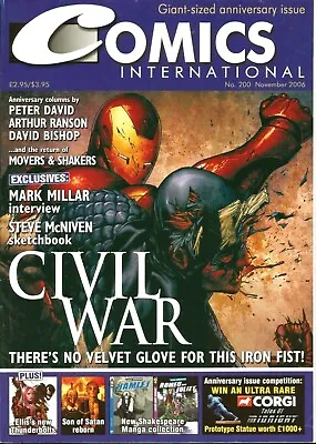 Buy COMICS INTERNATIONAL #200 CIVIL WAR McNIVEN CVR / UK COMICS MAG / NOV 2006 / V/G • 6.95£