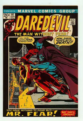 Buy Daredevil #91 7.5 // 1st Appearance & Death Of The Third Mr. Fear Marvel 1972 • 49.17£