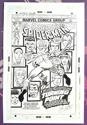 Buy SIGNED~ Gerry CONWAY~ The Amazing Spider-Man #121 John ROMITA~ ART Print B&W • 48.20£