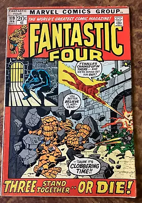 Buy Fantastic Four 119 Black Panther Changes Name To Black Leopard 1972 Marvel Comic • 11.99£