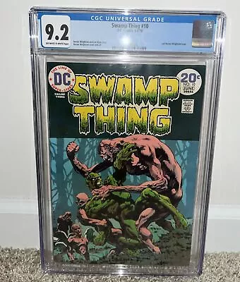Buy Swamp Thing #10 CGC 9.2 Graded OW/White Pages Last Berni Wrightson Issue 1974 DC • 91.94£