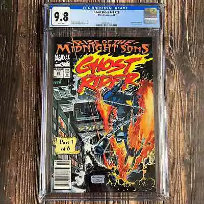 Buy Ghost Rider #v2 #28 CGC 9.8 Newsstand 1st Cameo Team App Of The Midnight Sons • 166.02£