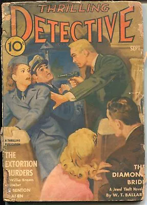 Buy Thrilling Detective 9/1941-hard Boiled Crime-extortion Murder-plane Hijack-G- • 42.81£