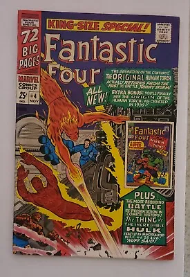 Buy Fantastic Four King-Size Special #4 (1967 Marvel) 1st Silver Age Jim Hammond FN • 31.98£