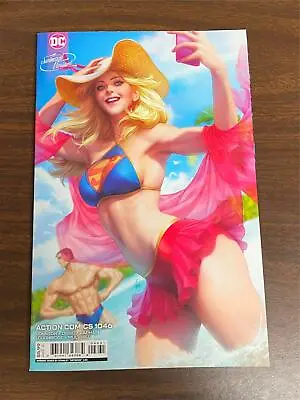 Buy SEXXY SUPERGIRL Bikini SWIMSUIT VARIANT Comic~ Action Comics 1046 ARTGERM T&A NM • 7.21£