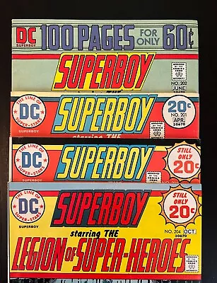 Buy Superboy 201-204, DC Bronze, Legion Of Super-Heroes, VG To VF/NM • 19.98£