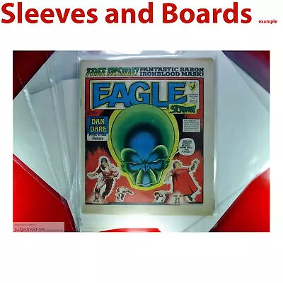 Buy Eagle And Scream COMIC BAGS SLEEVES AND BOARDS Size2 For UK British Comics X 10 • 11.99£