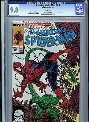 Buy Amazing Spider-man #318 CGC 9.8 1989 McFarlane Art Marvel Comic Amricons K21 • 233.23£