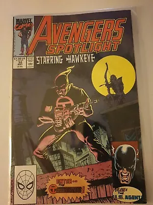 Buy AVENGERS SPOTLIGHT #32, Marvel Comics HAWKEYE, And U.S. AGENT Nm Copper Age • 1.99£