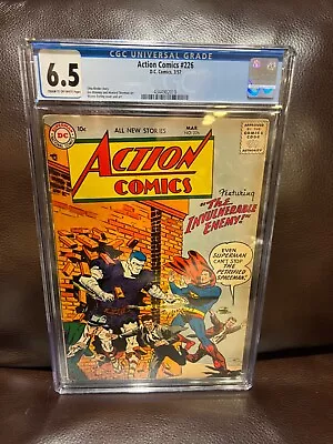 Buy Action Comics #226 CGC 6.5 FINE+ Superman Vs. Spaceman! 1957 SILVER AGE DC LOOK! • 332.59£