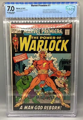 Buy Marvel Premiere #1 - 1972 - CBCS 7.0 - 1st Time Called Warlock • 417.02£