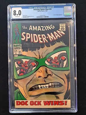 Buy Amazing Spider-Man 55 Marvel 1967 CGC 8.0 Classic Doctor Octopus Cover • 359.78£