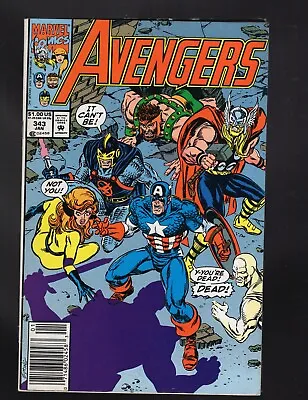 Buy Avengers #343 FN 1991 🔑1st App Black Knight Photon Sword Newsstand • 8.69£