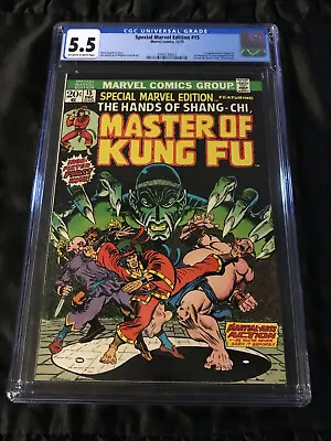 Buy Marvel Comic 1973 Special Marvel Edition #15 CGC 5.5 1st Appearance Shang-Chi!! • 144.67£