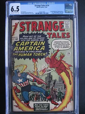 Buy Strange Tales #114 CGC 6.5 Marvel Comics 1963 1st Captain America Since 1954 • 344.67£