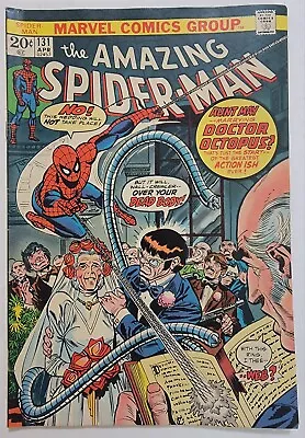 Buy Amazing Spider-Man #131 VF- Doc Ock / Aunt May Wed 1974 With Marvel Value Stamp  • 31.77£